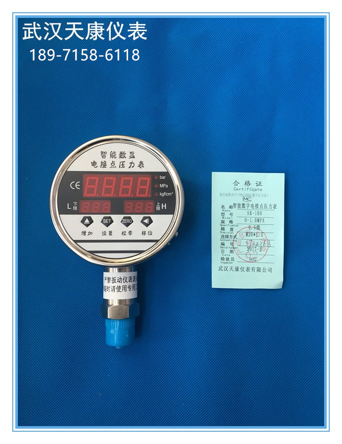 智能數顯電接點壓力表